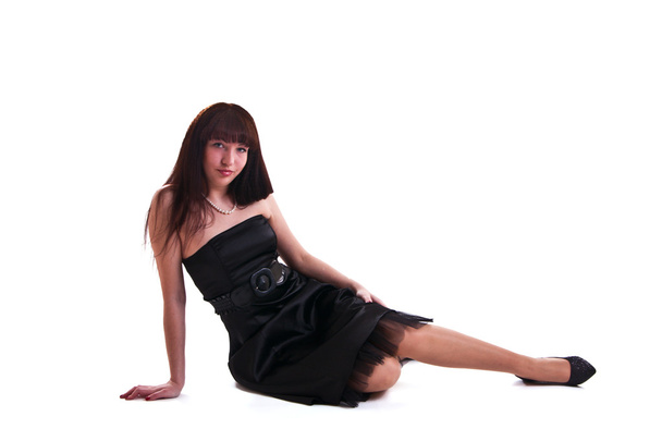 Mulher de vestido preto - Foto, Imagem