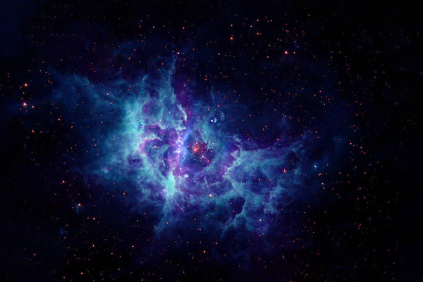 Ένας όμορφος μπλε γαλαξίας στο βαθύ διάστημα. Στοιχεία αυτής της εικόνας παρέχονται από τη NASA για οποιοδήποτε σκοπό - Φωτογραφία, εικόνα