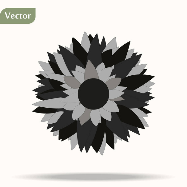 Соняшник ізольований на білому фоні eps 10 ілюстрація
 - Вектор, зображення