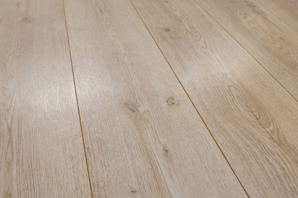 Seamless Oak laminate parquet floor texture background, selective focus - Foto, immagini