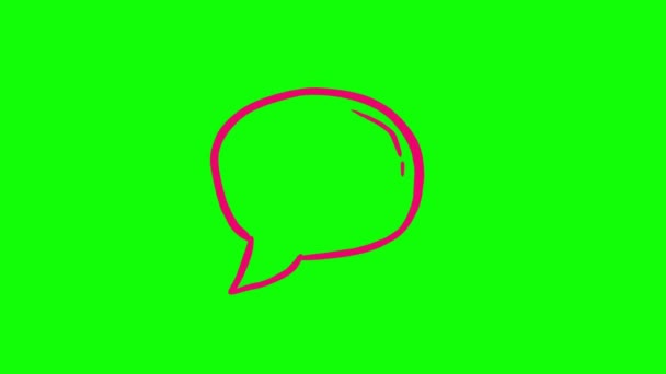 animated chat balloon for text on green screen - Footage, Video