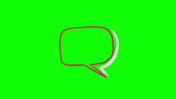 balão de bate-papo animado para texto na tela verde
 - Filmagem, Vídeo