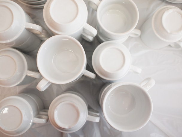 Tazas de té blanco o café
 - Foto, Imagen