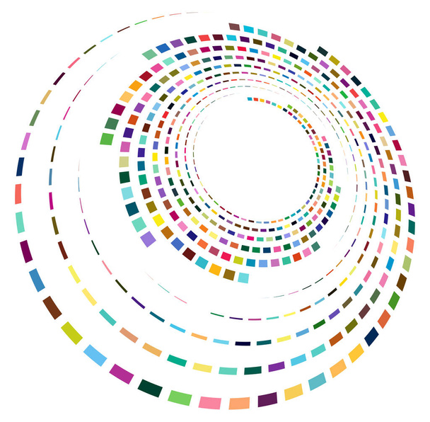 Singolo chiazzato, multicolore e colorato spirale, vortice, elemento vortice. Torsione ciclica, circolare e radiale, spirale radiante, forma voluta
 - Vettoriali, immagini