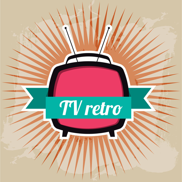 Televisión retro
 - Vector, Imagen