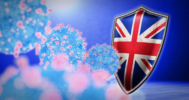 taistelu Yhdistyneen kuningaskunnan kanssa coronavirus - 3D tehdä
 - Valokuva, kuva