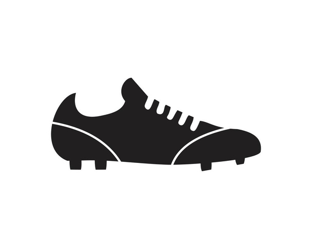 Ποδόσφαιρο μπότες πρότυπο εικονίδιο μαύρο χρώμα επεξεργάσιμο. Ποδόσφαιρο μπότες σύμβολο εικονίδιο Επίπεδη διανυσματική απεικόνιση για γραφικό και web design. - Διάνυσμα, εικόνα