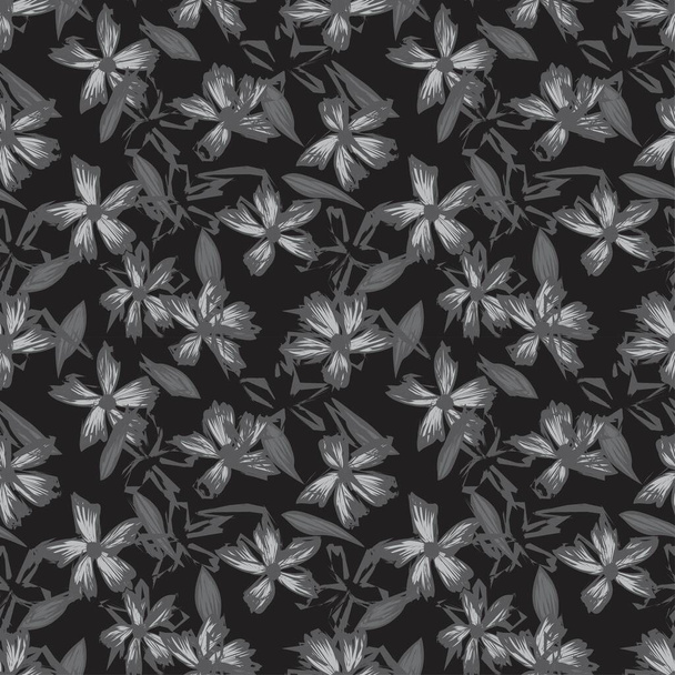 Es un patrón floral de pincelada botánica adecuado para estampados de moda, trajes de baño, fondos, sitios web, fondos de escritorio, artesanías
 - Vector, Imagen