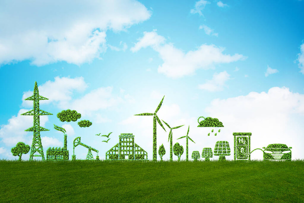 Περιβάλλον και οικολογία στην πράσινη έννοια - 3d illustration - Φωτογραφία, εικόνα