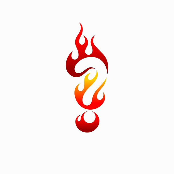 logo del punto interrogativo con concetto di fuoco
 - Vettoriali, immagini