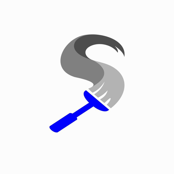 logo di pulizia con acqua e pennello concetto
 - Vettoriali, immagini