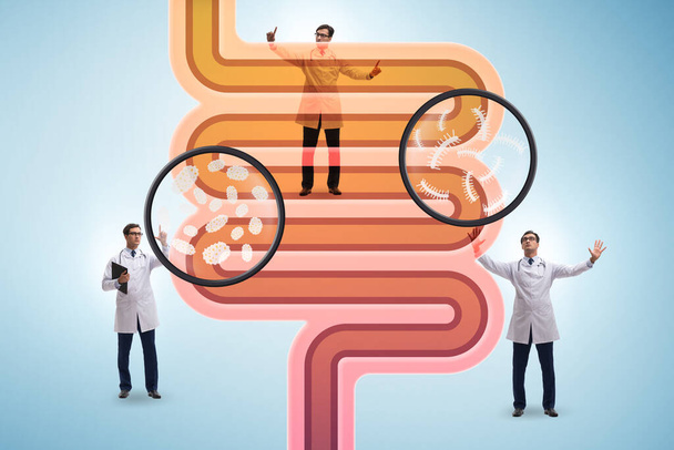 Médicos que tratam a doença intestinal - ilustração médica
 - Foto, Imagem