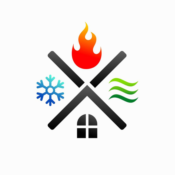 Logo maison avec trois éléments
 - Vecteur, image