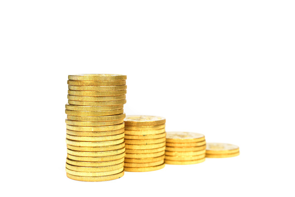 Dinero monedas de oro
 - Foto, Imagen