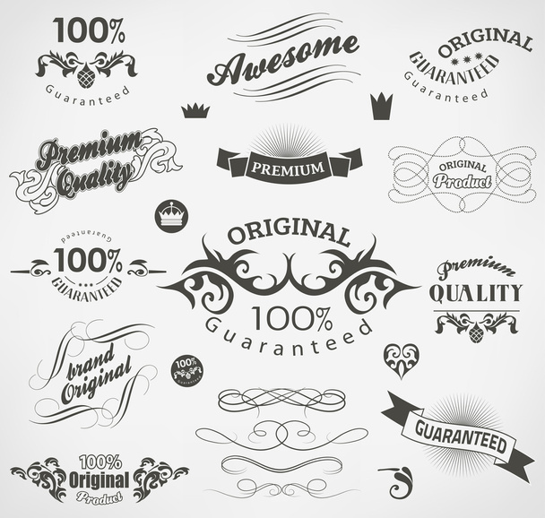 Calligraphic design elements - Vettoriali, immagini