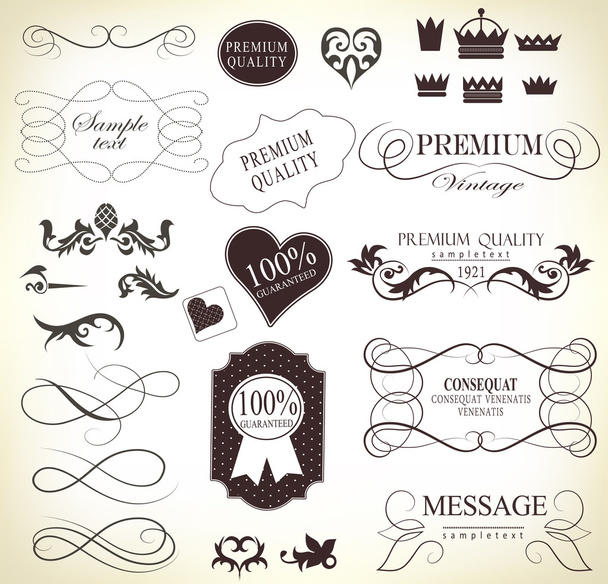 Calligraphic design elements - Vektor, obrázek