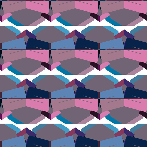 бесшовный геометрический орнамент, абстрактный фон иллюзии
 - Вектор,изображение
