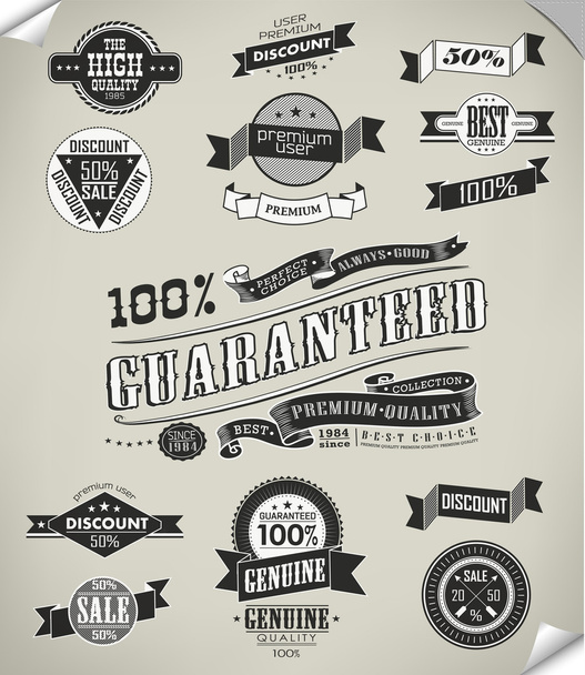Collection of Premium Quality Labels - Vector, Image
