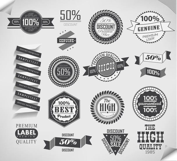 Collection of Premium Quality Labels - Vector, Image