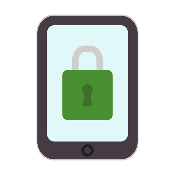Security icon. Mobile locking design vector phone - Vector, Image