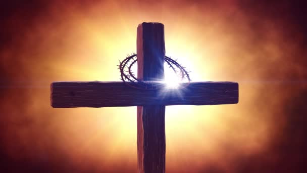 イエスはよみがえられましたカルバリーの丘キリストは十字架につけられました復活祭のゴルゴタ石アノニングイエス墓の石 - 映像、動画