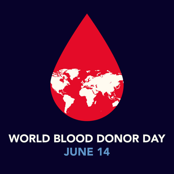 dünya kan bağışı günü konsepti arka plan vektör çizimi - Vektör, Görsel