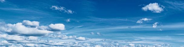 Bright blue sky with clouds, nature and environment - Photo, Image
