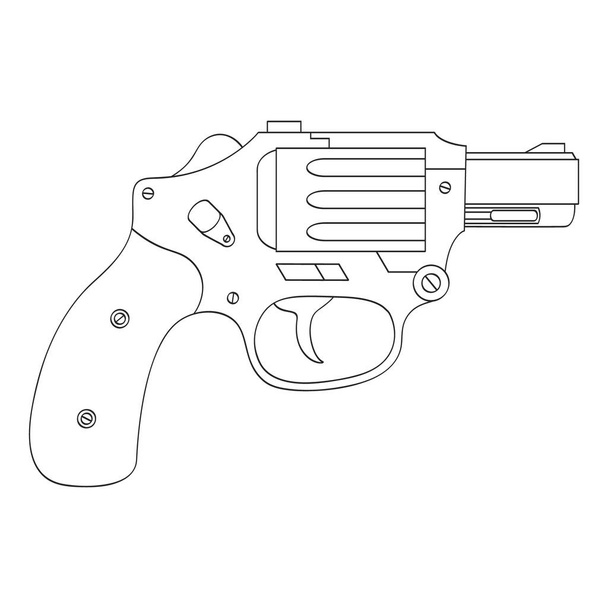 Icône vectorielle monochrome avec Revolver
 - Vecteur, image