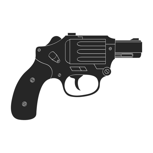 Icona vettoriale monocromatica con Revolver
 - Vettoriali, immagini