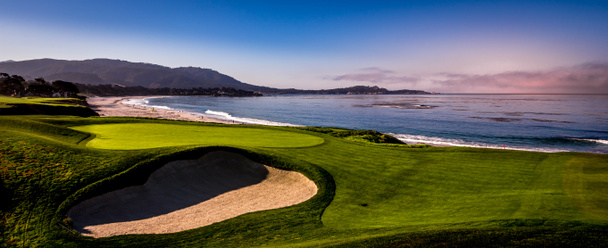 Pebble Beach golf sahası, Monterey, Kaliforniya, ABD - Fotoğraf, Görsel