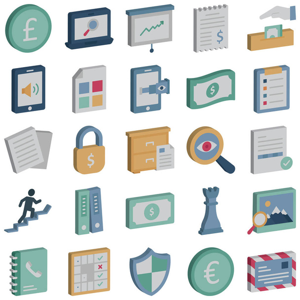 Global Business Isometric Vector icons set every single icon can easily modify or edit - Vector, Image
