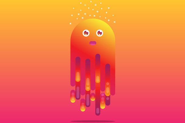 Slime bonito Emoji Artwork Design Illustrator
 - Vetor, Imagem