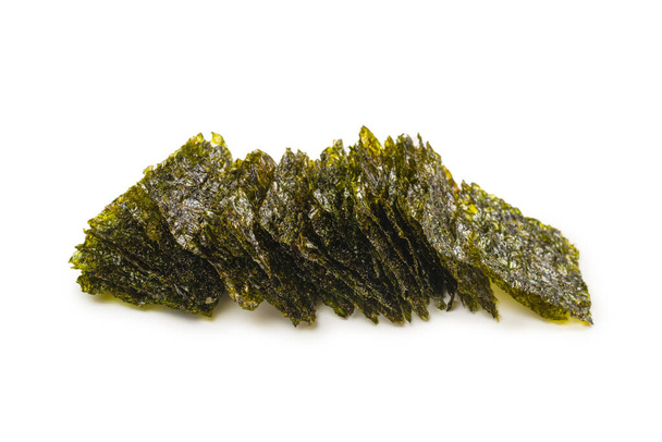 Nori seaweed isolated on white. Top view. - Photo, Image
