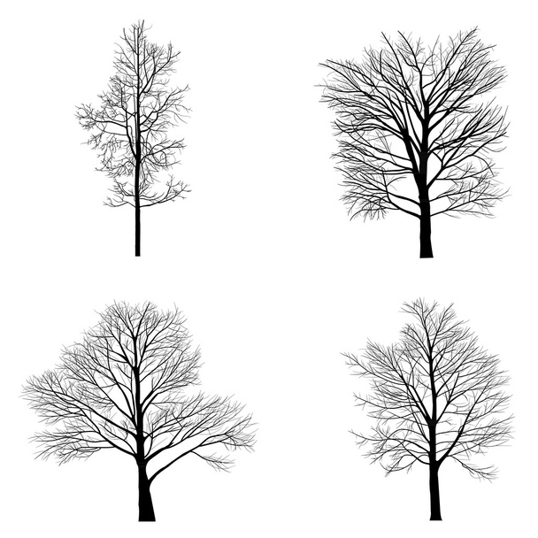 Bomen met dead branch - Vector, afbeelding