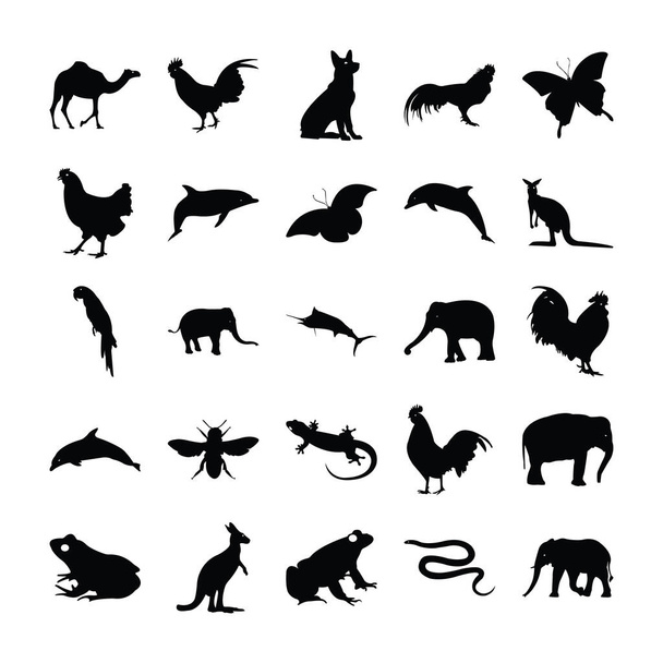 Solid Vectors Of Animals  - Vector, Imagen