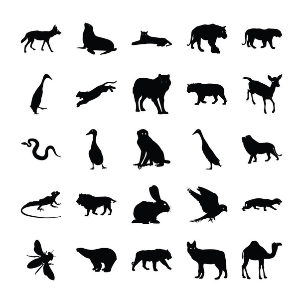Opakowanie ikon stałych zwierząt - Wektor, obraz