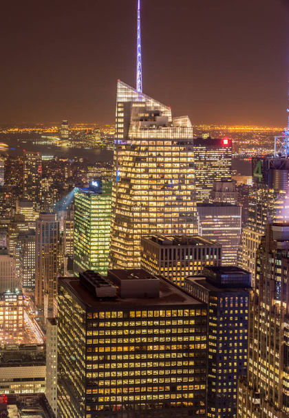 View of New York Manhattan during sunset hours - Fotó, kép