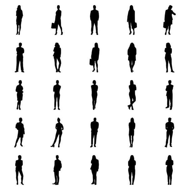Menschliche Posen Vektor Silhouette - Vektor, Bild