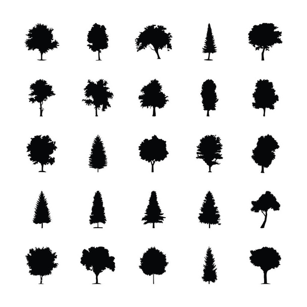 Дерева Вектор Дизайн силует
  - Вектор, зображення