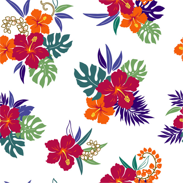 Pattern of Hibiscus - Vektor, kép