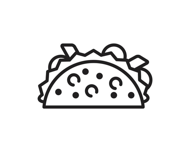 Taco pictogram sjabloon zwart kleur bewerkbaar. Taco pictogram symbool Vlakke vector illustratie voor grafisch en web design. - Vector, afbeelding