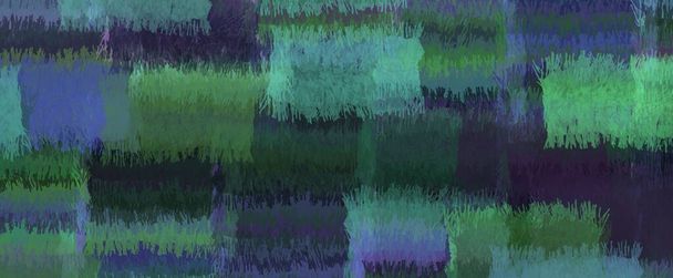 fondo abstracto verde púrpura parches alfombra mosaico de color desgarrado piezas. Banner abstracto sobre fondo colorido. Fondo de mosaico multicolor. - Foto, Imagen