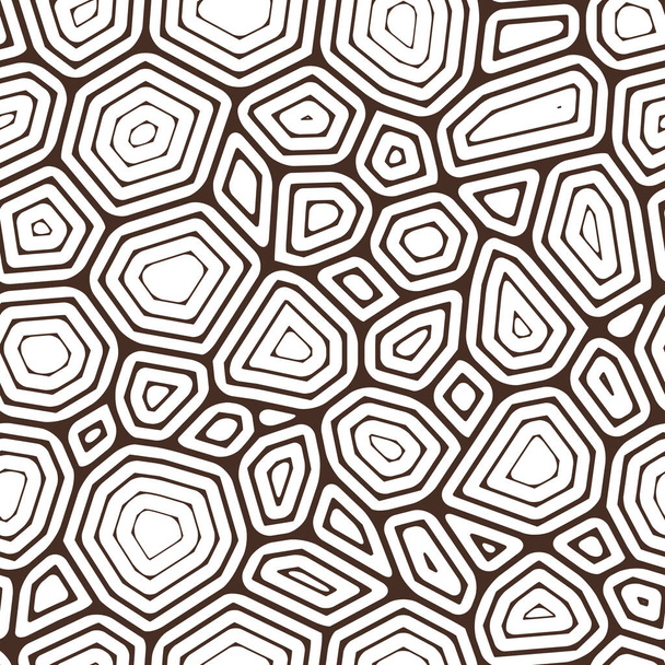 Bezešvé vzory, zdobené želví krunýře. vektorový bezešvý vzor s ručně kreslenou želví skořápkou.Vektorová stock ilustrace, Eps10 - Vektor, obrázek