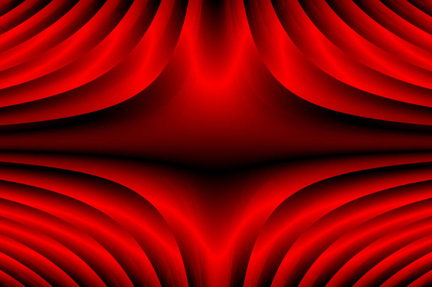 Fizyka Audio Resonance Ilustracja - Coherent Wave Chladni Figura Streszczenie Czerwone tło  - Zdjęcie, obraz