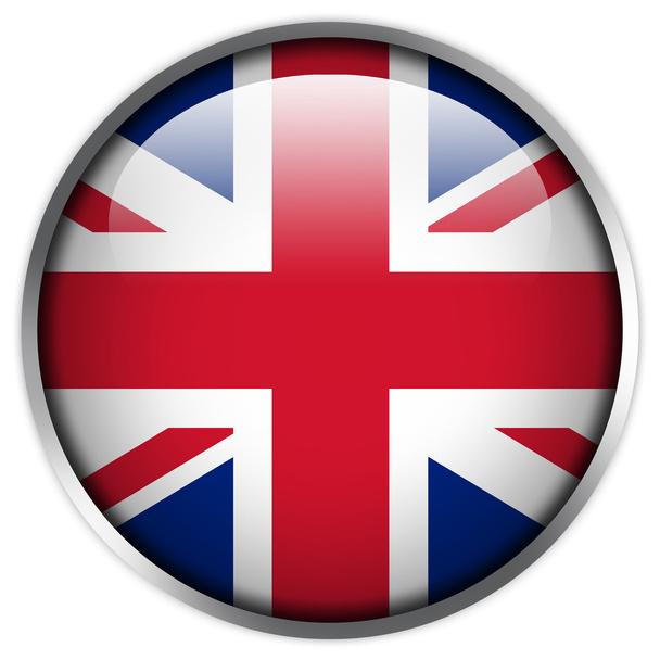 Bouton brillant drapeau britannique
 - Photo, image