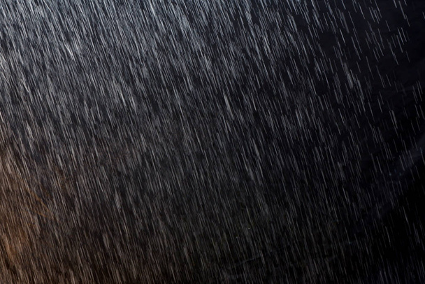 abstract rain texture background. background rain in night light - Φωτογραφία, εικόνα