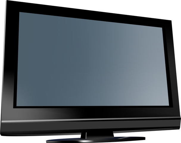 Telewizor płaski ekran lcd, plazma realistyczny wektor ilustracji - Wektor, obraz