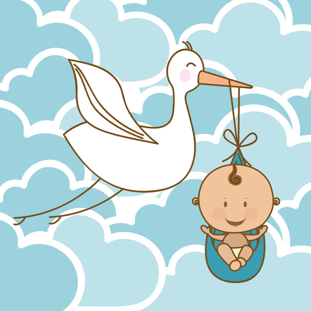 baby arrival - Vector, Image