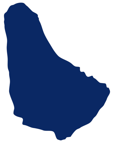 バルバドス州地図 - ベクター画像
