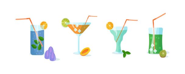 Set of cocktails.  - Wektor, obraz